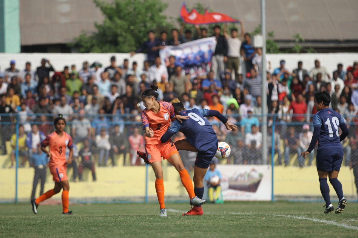 नेपाल ३-१ को गोल अन्तरले पराजित,  भारत साफ महिला च्याम्पियन