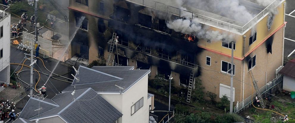 जापानको एक एनिमेसन स्टुडियोमा आगजनी : २४ जनाको मृत्यु