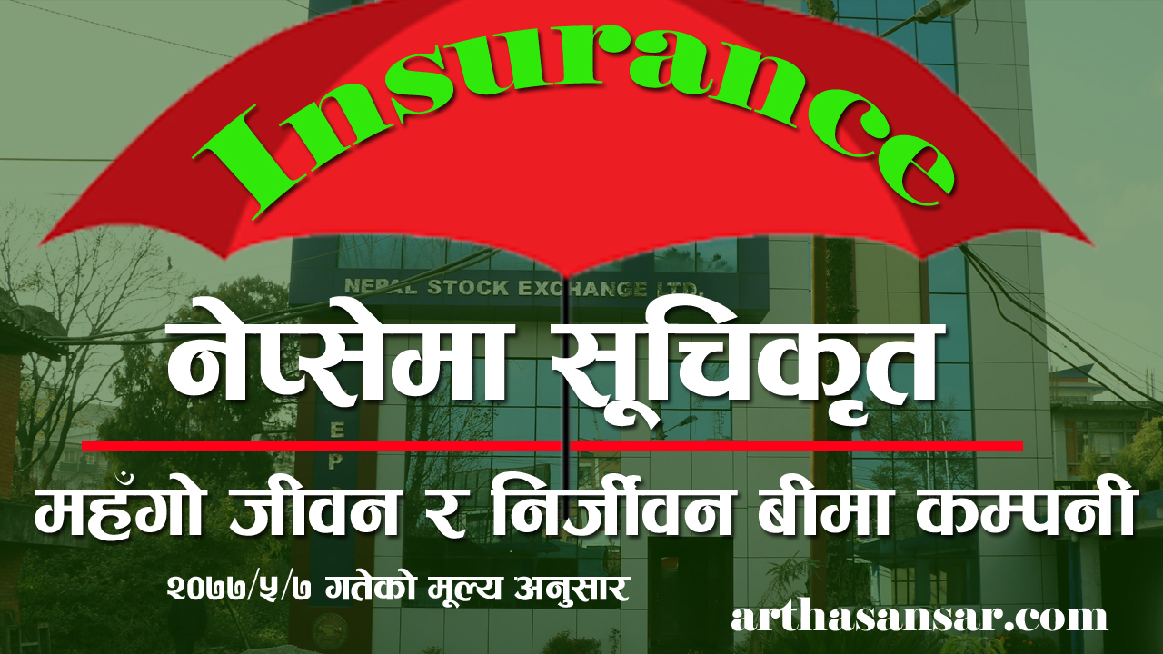 लगानीकर्ताको  रोजाइमा बीमा कम्पनी, यस्ता छन् नेप्सेमा सूचिकृत महँगो जीवन र निर्जीवन कम्पनीहरु (भिडियोसहित)