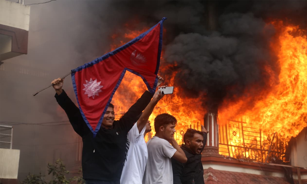 पूर्वराष्ट्रपति भण्डारीको निवासमा आगजनी