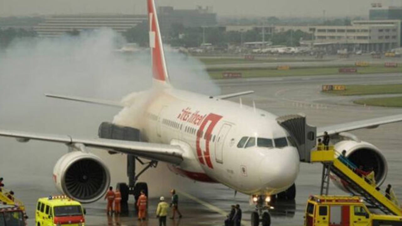 दिल्ली विमानस्थलमा स्विस विमानको इन्जिनमा आगलागी, ६ जना घाइते