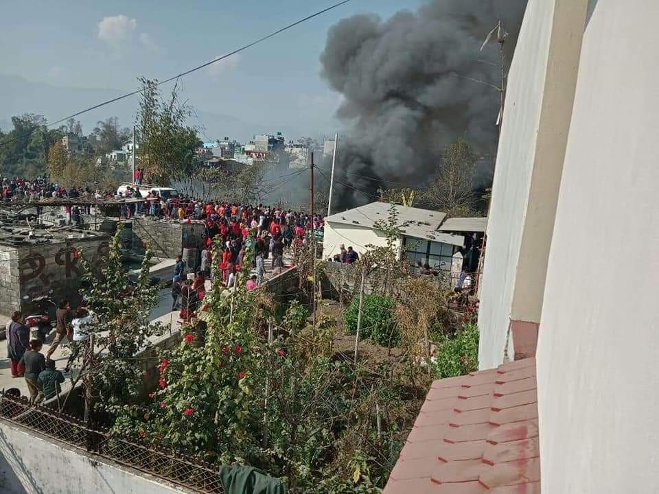 पोखरामा यति एयरलाइन्सको विमान दुर्घटना