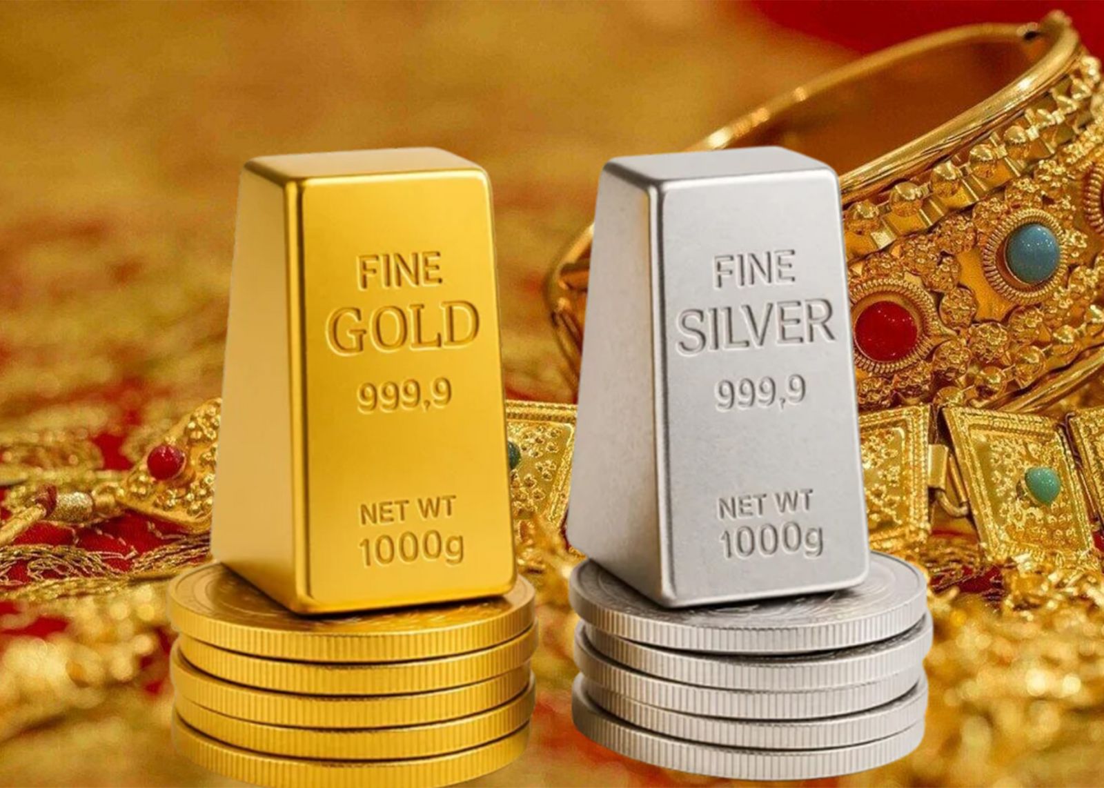 सुनको मूल्य एकैदिन २३ सयले बढ्यो, चाँदीको घट्दा, तोलाको कति ?