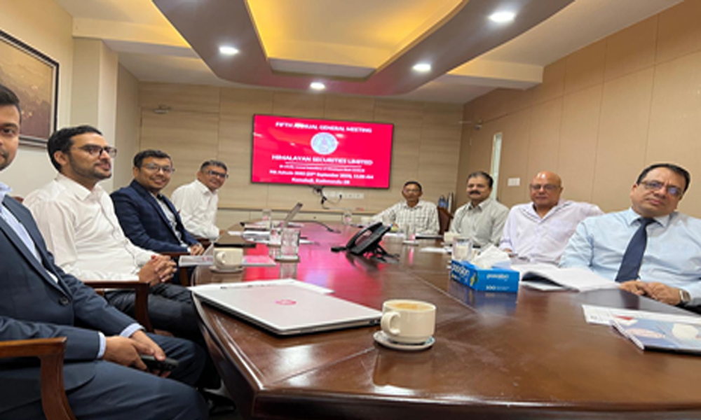 हिमालयन सेक्युरिटिज लिमिटेडको पाँचौँ वार्षिक साधारणसभा सम्पन्न, प्रतिशत लाभांश प्रस्ताव पारित