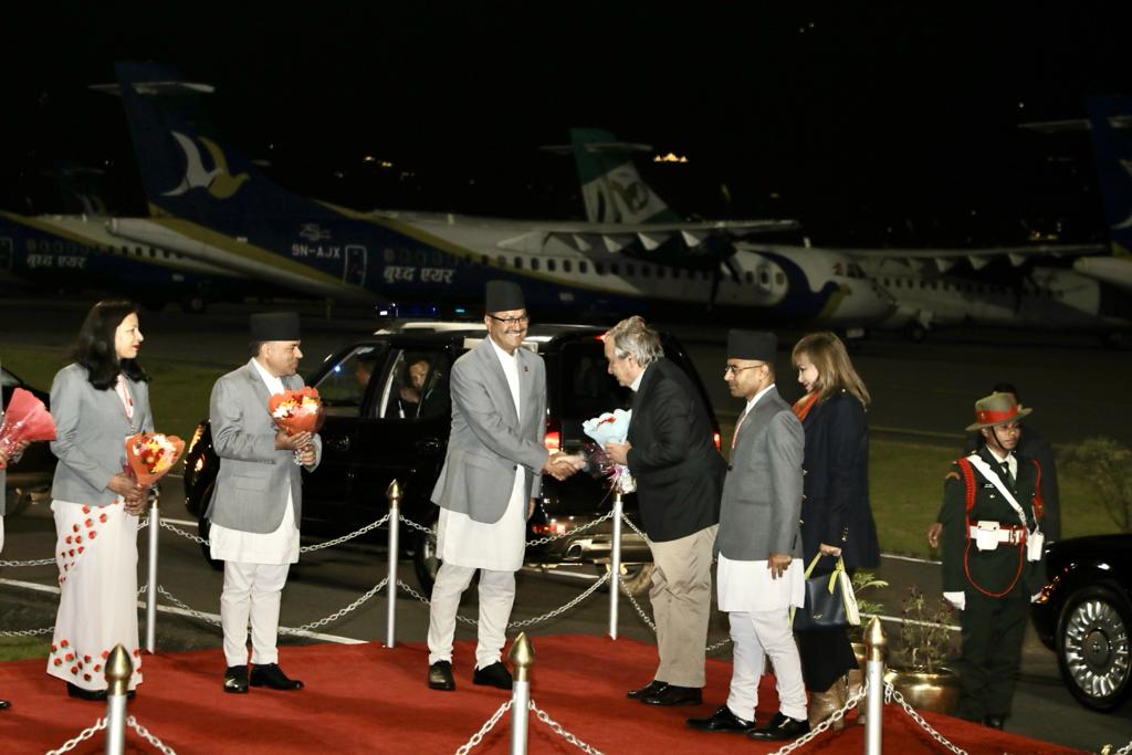 राष्ट्रसङ्घका महासचिव गुटेरेस नेपालमा,सङ्घीय संसद्को संयुक्त बैठकलाई सम्बोधन गर्ने