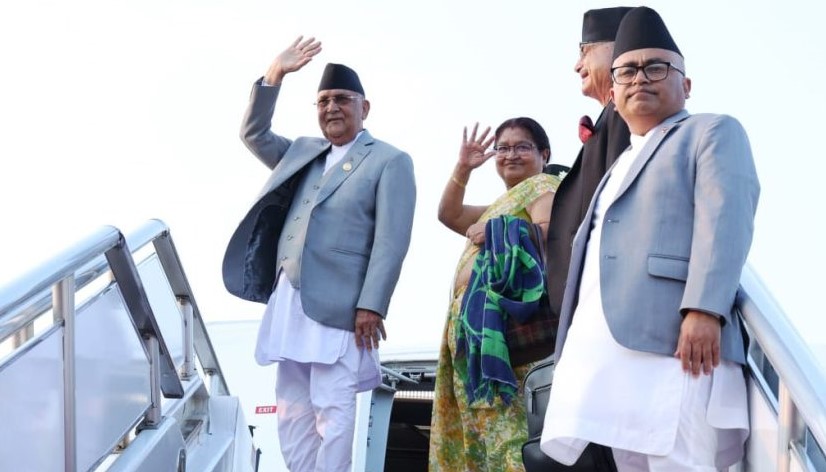 चीन भ्रमण सकेर स्वदेश प्रस्थान गरे ओली