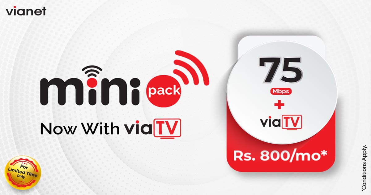 भायानेट मिनी प्याक : ७५ एमबीपीएस इन्टरनेट र भायाटिभीको मज्जा मात्र ८ सयमा