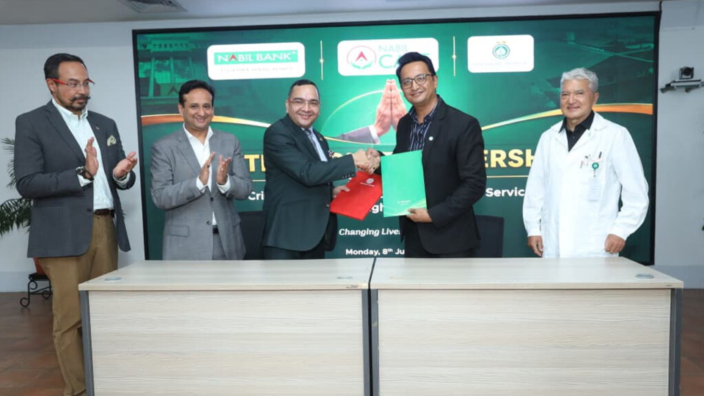 नबिल बैंक र धुलिखेल अस्पतालबीच अत्यावश्यक स्वास्थ्य तथा पुनःस्थापना सेवा सुदृढ गर्न ६ करोड रुपैयाँको रणनीतिक साझेदारी