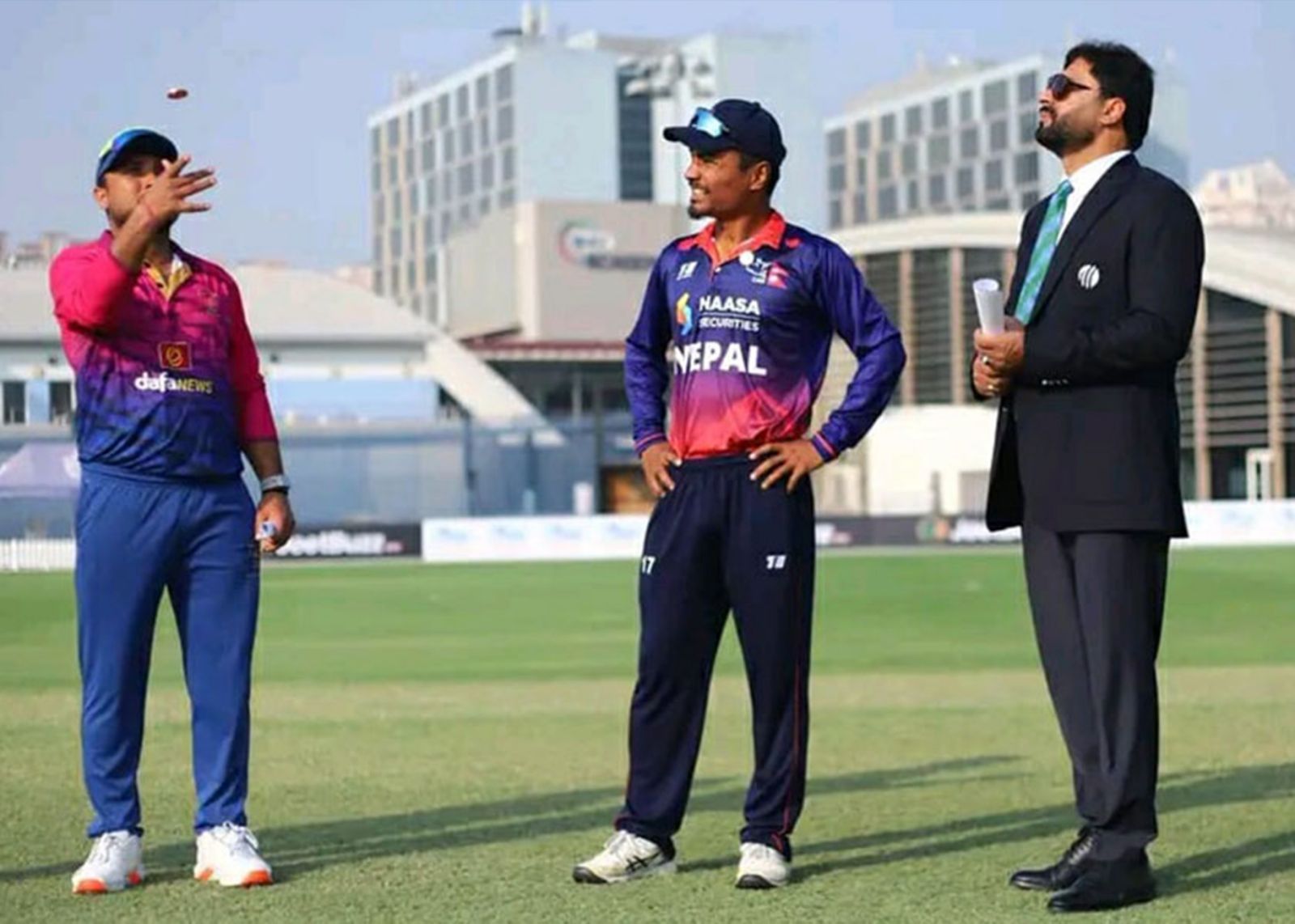 विश्वकप लिग–२ : टस हारेर युएईविरुद्ध पहिला ब्याटिङ गर्दै नेपाल