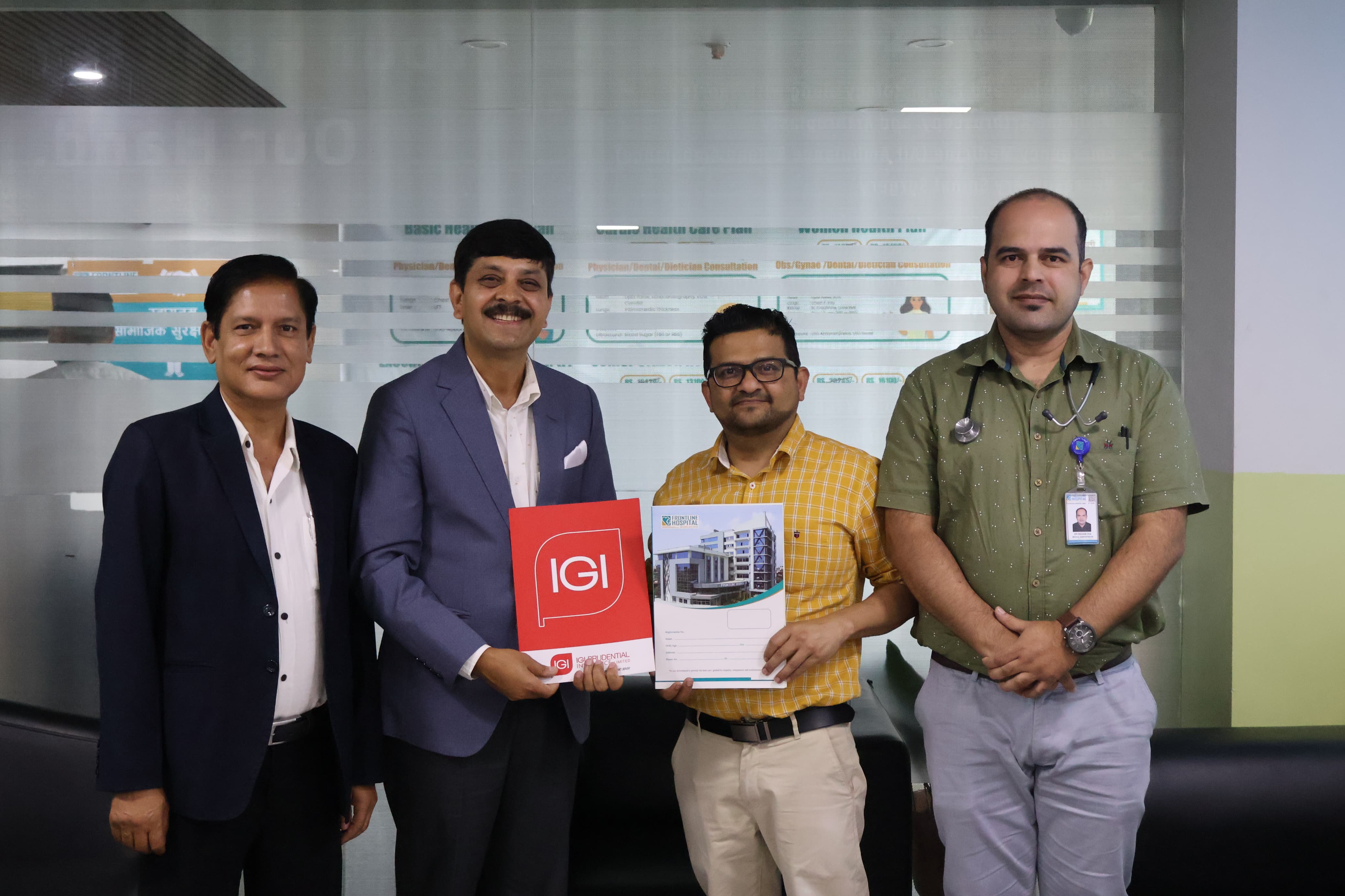 आईजीआई प्रुडेन्सियल इन्स्योरेन्सद्वारा फ्रन्टलाइन हस्पिटलसँग सम्झौता, बीमित ग्राहकलाई नगद रहित सेवा