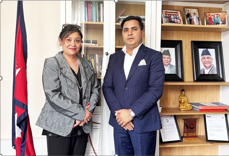 नेपाल–डेनमार्क सम्बन्ध विस्तारमा छलफल–सीएनआईका प्रतिनिधि र राजदूत तुलाधरबीच भेटवार्ता