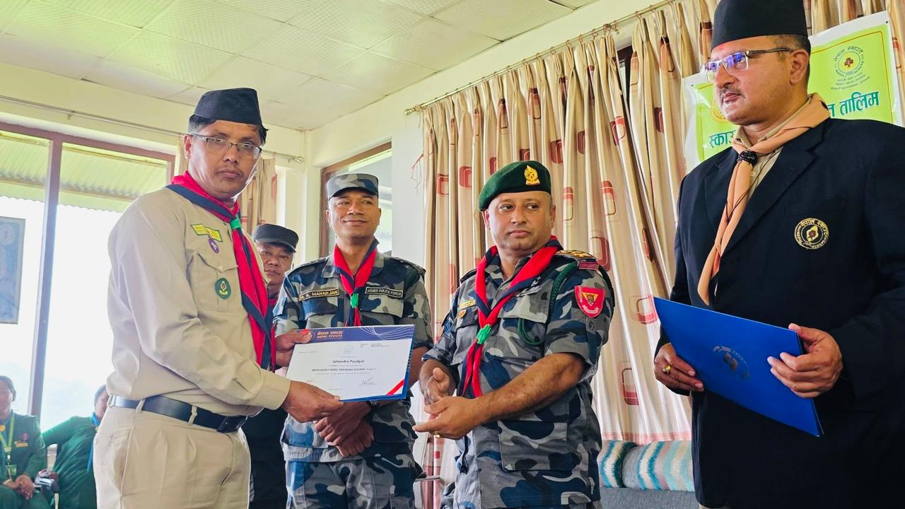 काठमाडौं महानगरका ५३ शिक्षक–शिक्षिकालाई स्काउट मास्टर आधारभूत तालिम प्रदान