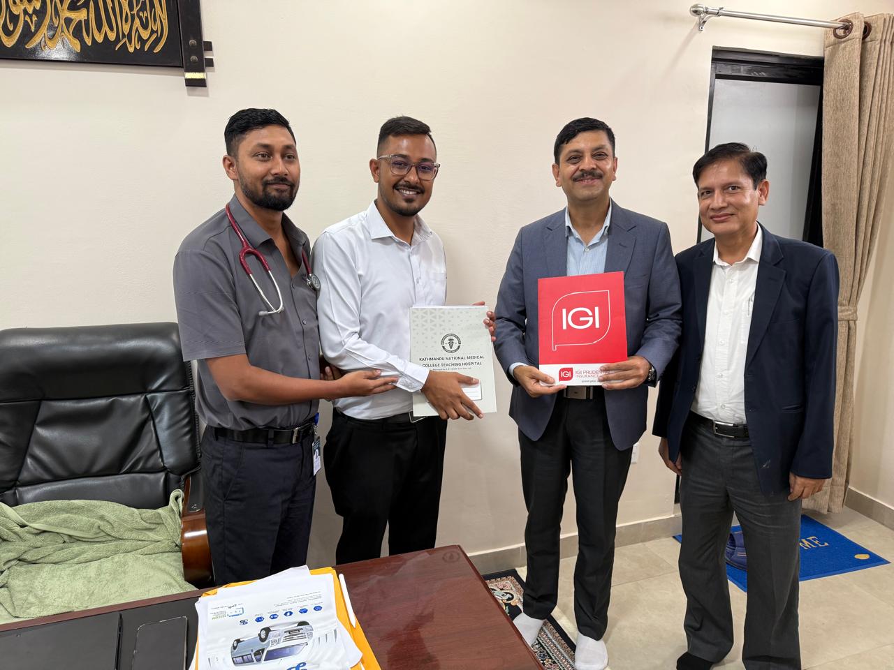 काठमाडौं नेशनल मेडिकल कलेज र आइजिआई प्रुडेन्सियलबीच सम्झौता