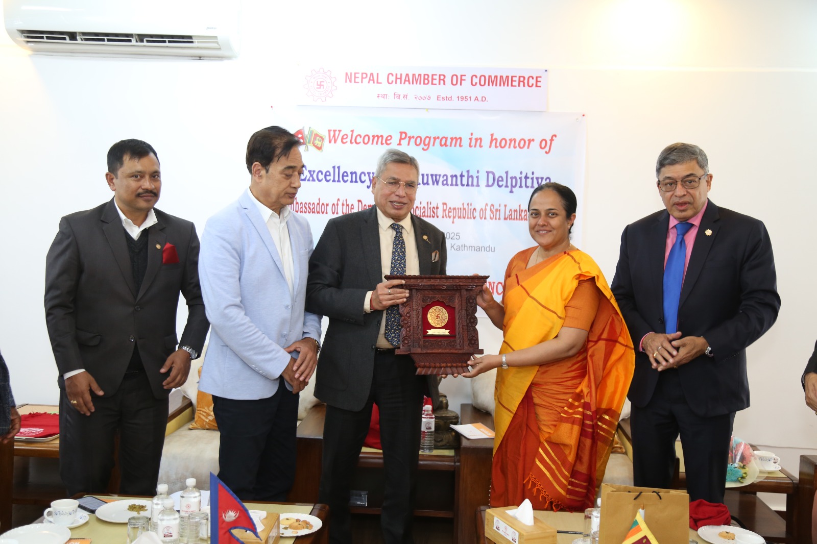 ब्यापार सहजीकरण एवं हवाईसेवा बिस्तारका लागि चेम्बरद्धारा श्रीलङकाका राजदूूतसंग छलफल
