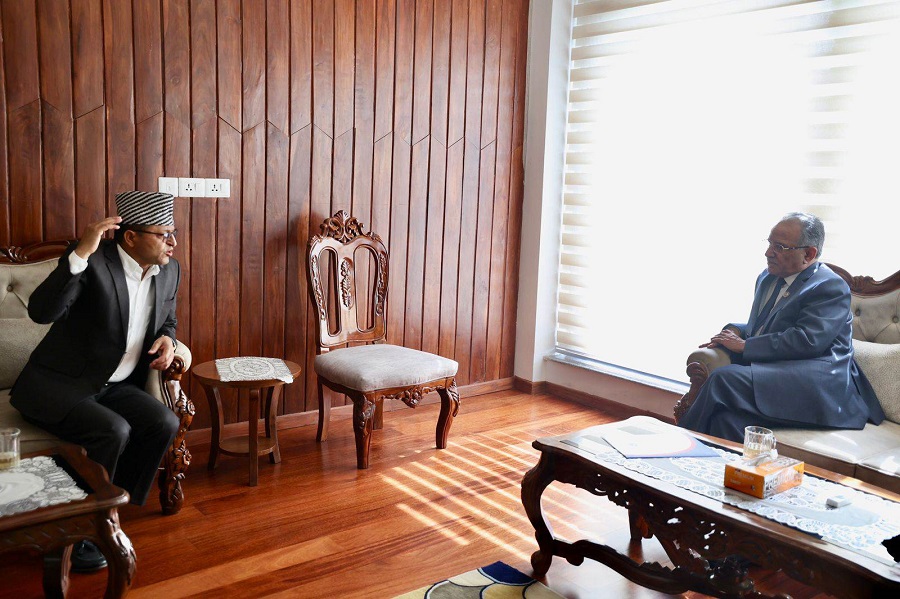 प्रधानमन्त्री प्रचण्ड र राष्ट्रियसभाका अध्यक्ष तिमिल्सिनाबीच भेटवार्ता