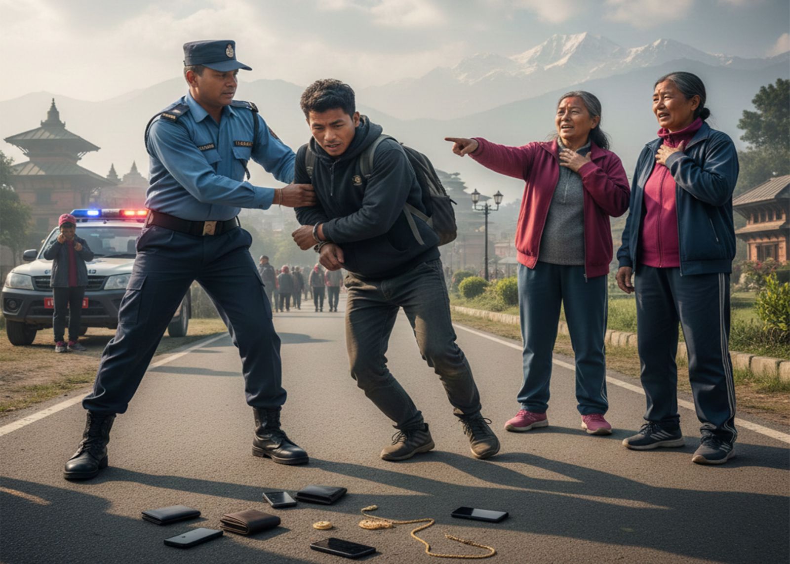 मर्निङ वाक गर्नेहरुलाई लुट्ने १० जनालाई प्रहरीले गोली चलाएर लियो नियन्त्रणमा