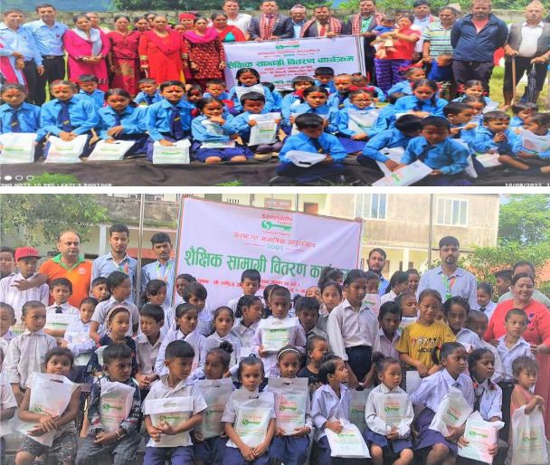 समृद्धि फाइनान्सद्धारा नारायणगढ र पोखरामा शैक्षिक सामाग्री वितरण कार्यक्रम