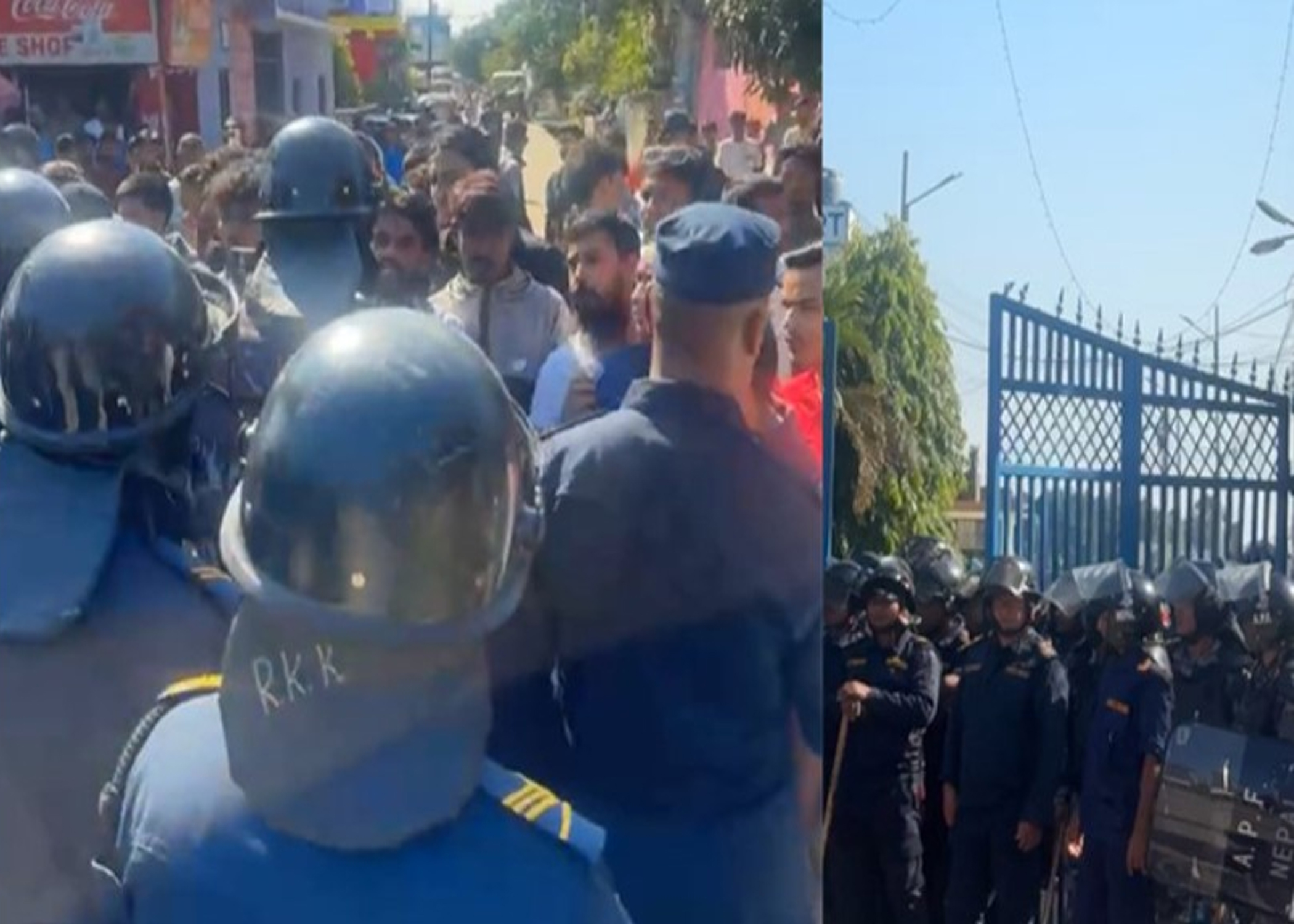 सिमरा विमानस्थलमा तनाव, आक्रोशित समूहले मुख्य गेट भत्कायो