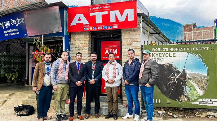 साहसिक पर्यटनको गन्तव्य द क्लिफमा प्रभु बैंकको एटीएम