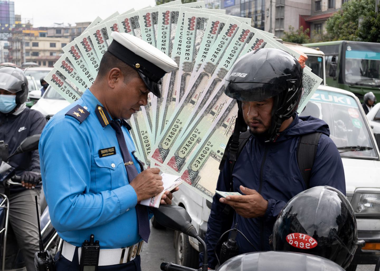 ट्राफिक प्रहरीद्वारा चौबिस घण्टामा २५ लाख राजस्व संकलन