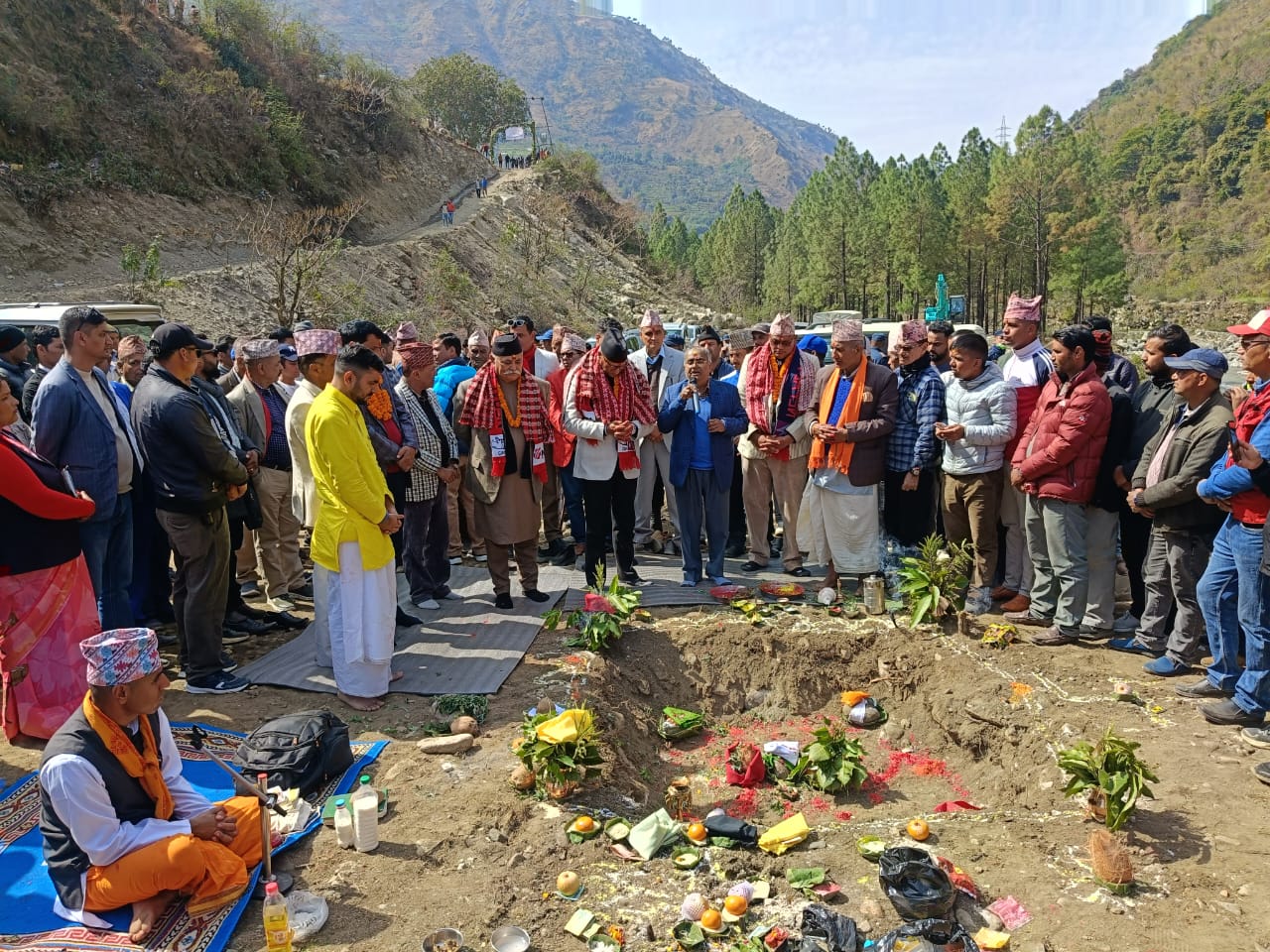 अपि पावरद्वारा प्रवर्द्धित दार्चुला पावरले २८.३० मेगावाट मध्यचमेलिया जलविद्युत् आयोजनाको शिलान्यास