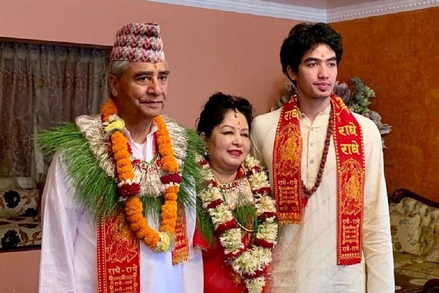 देउवा पुत्र जयवीरलाई सम्पत्ति शुद्धीकरणको सातदिने पुर्जी, घरमै टाँसियो सूचना