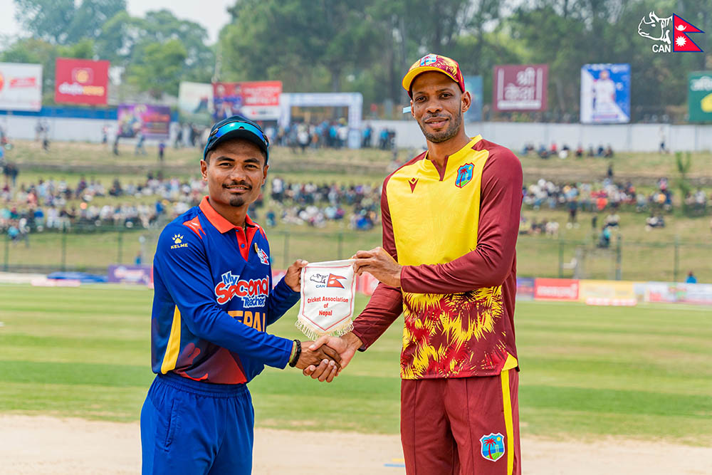 नेपाल र वेस्ट इन्डिज ए बीचको तेस्रो खेल आज,नेपालले टी- २० विश्वकपको टिम आजै सार्बजनिक गर्दै