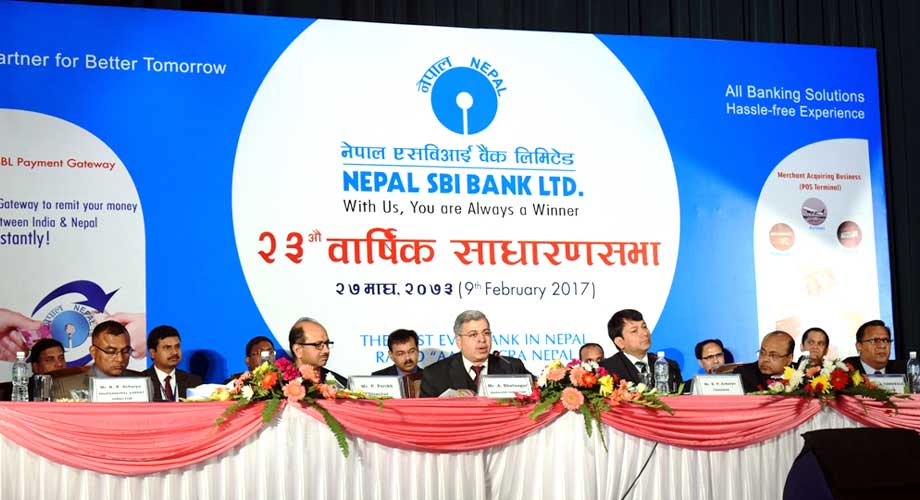 नेपाल एसबिआई बैंकले बोलायो साधारणसभा,यस्ता छन् पारित हुने एजेण्डाहरु (सूचनासहित)