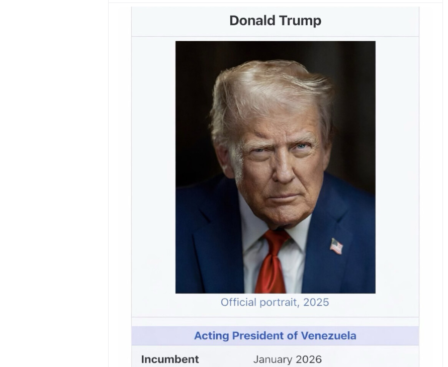 ट्रम्पले स्वयंलाई भेनेजुएलाको ‘कार्यवाहक राष्ट्रपति’ को रूपमा फोटो पोस्ट