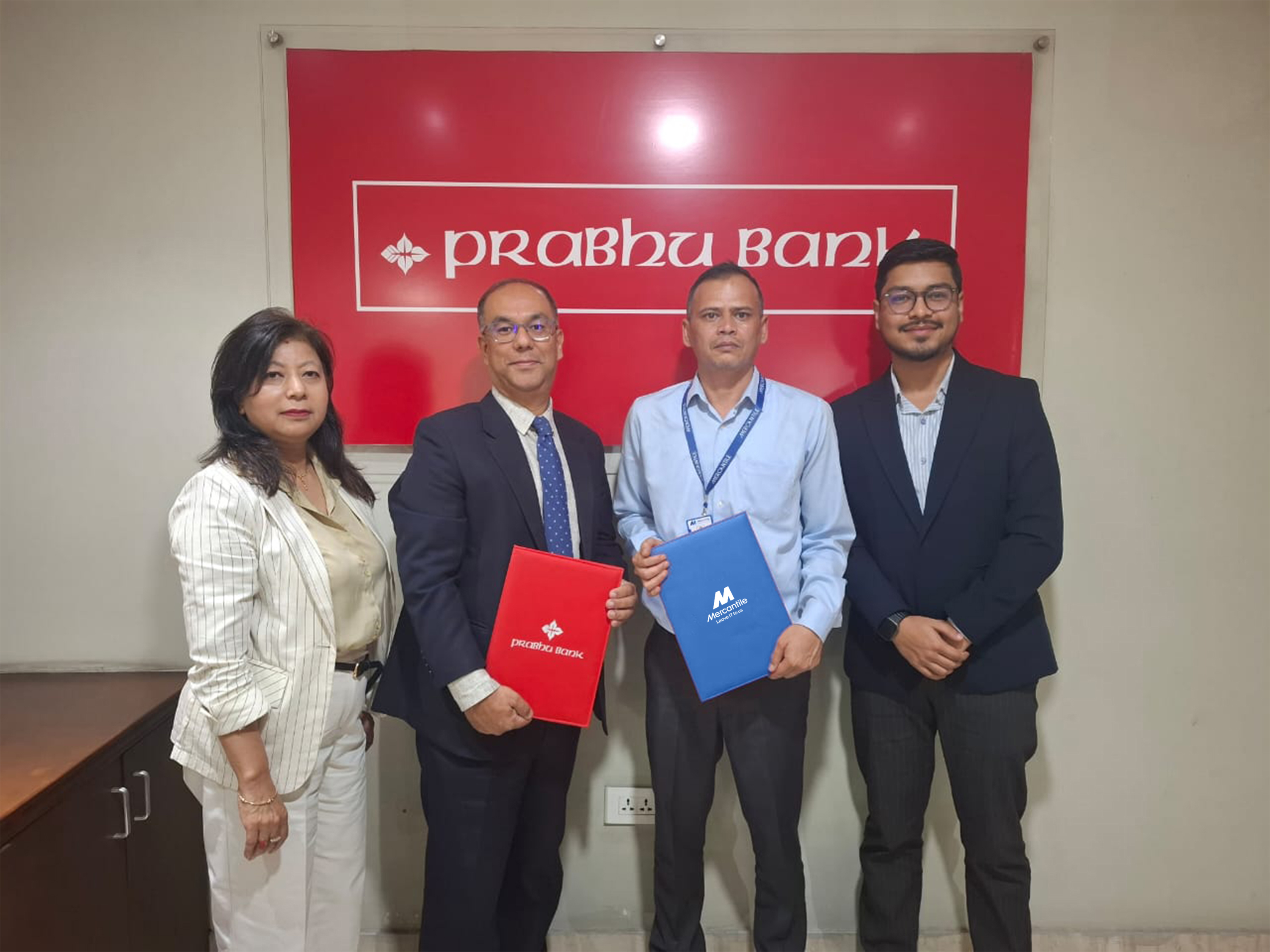 मर्केन्टाइल अफिस सिस्टम प्रा.लि र प्रभु बैंक लि.बीच सम्झौता