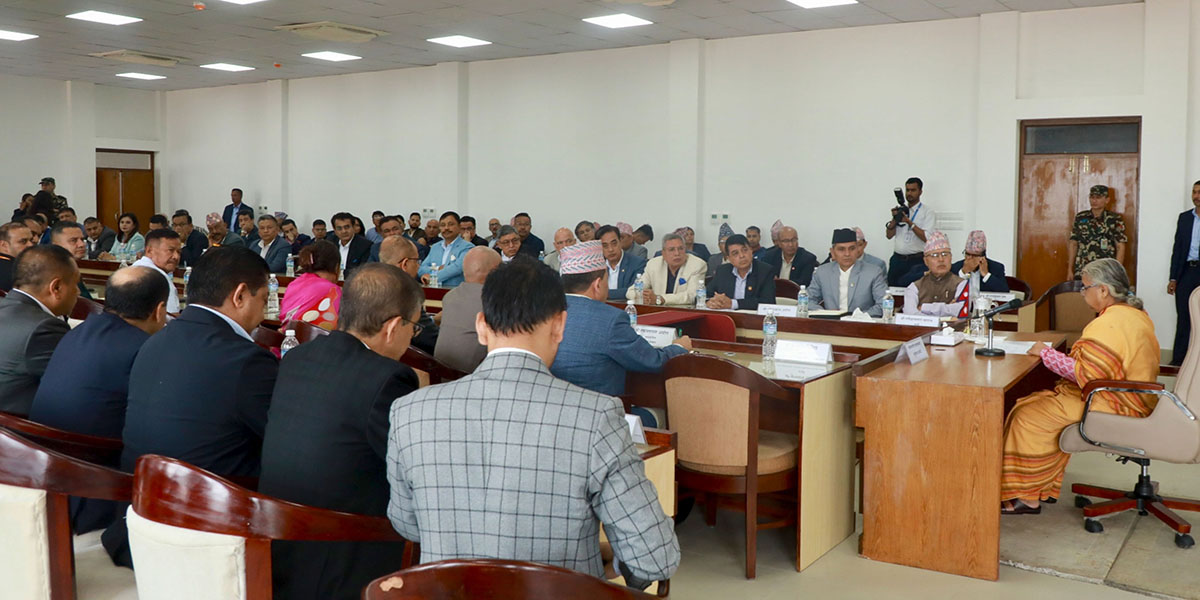 निजी क्षेत्रका पदाधिकारीसँग प्रधानमन्त्रीसहित मन्त्रीहरूको छलफल