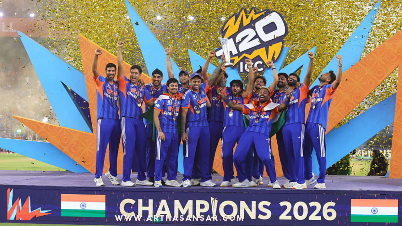 भारतले बनायो नयाँ कीर्तिमान, टी–२० विश्वकपको तेस्रो उपाधि जित्दै उपाधि रक्षा