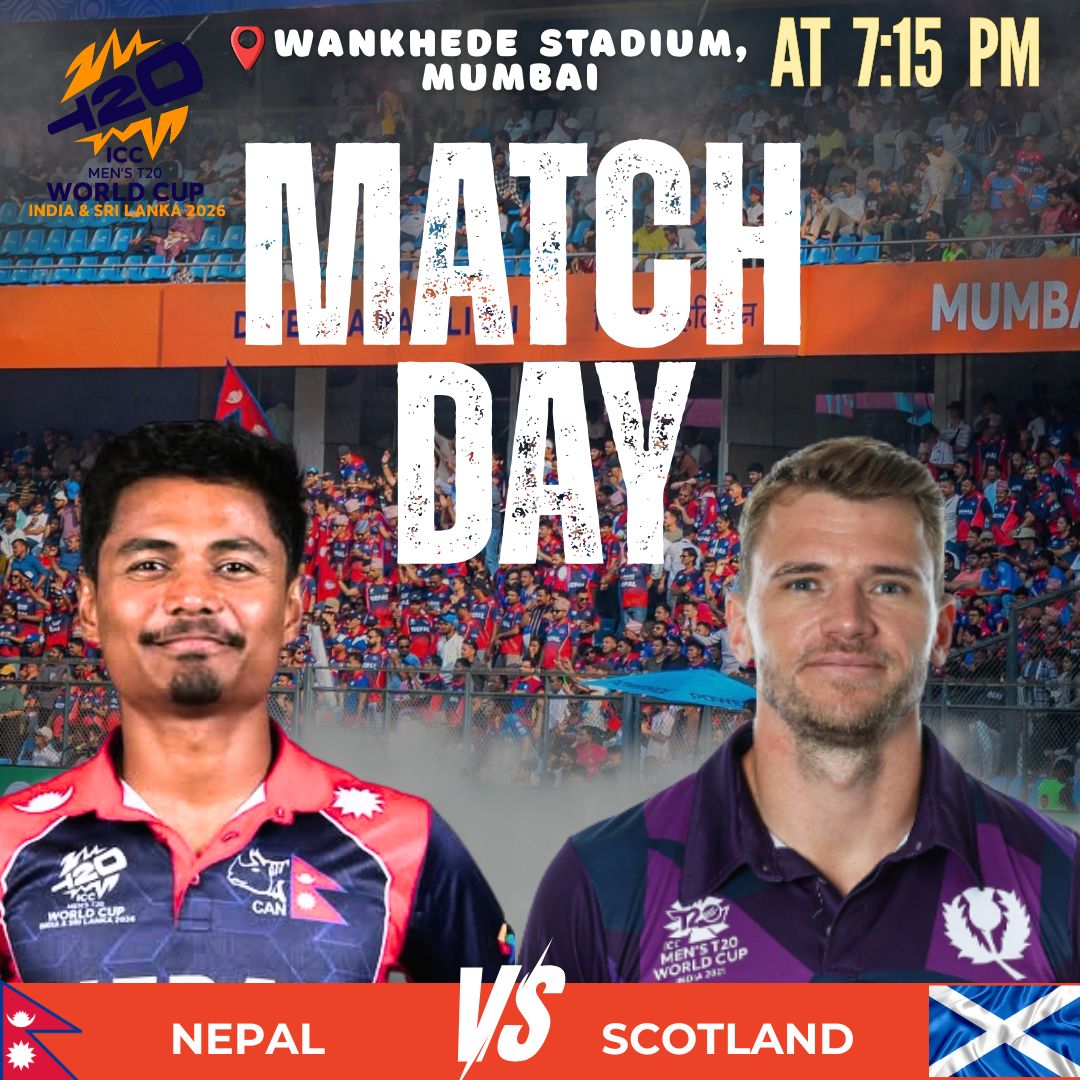 टी- २० विश्वकप : अन्तिम खेल खल्दै नेपाल